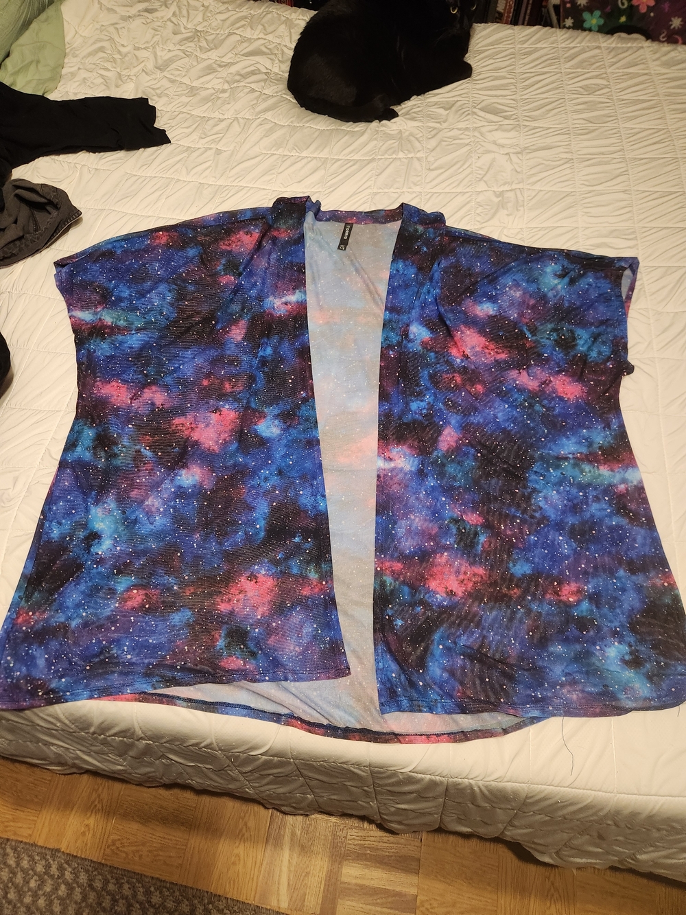 Torrid Galaxy Print Top - Blue Purple Nebula